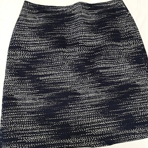 Jones New York Signature Navy Blue and White Skirt Size 4‎ - Picture 1 of 5